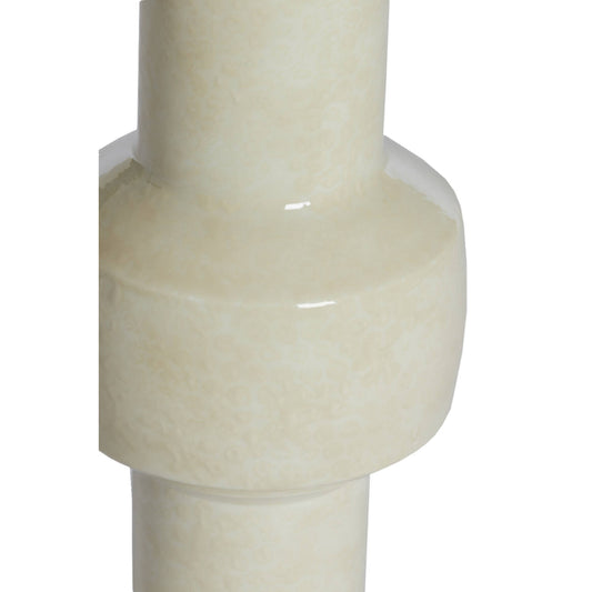 Vaas deco Ø16x33 cm SENUMA glanzend crème
