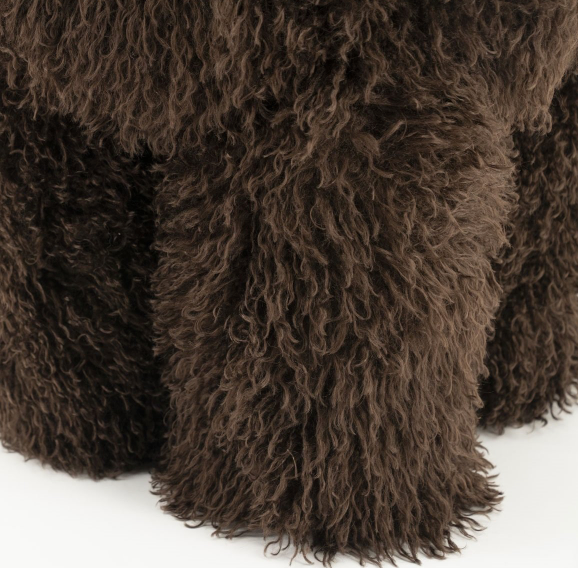 Poef Doodly - donker bruin