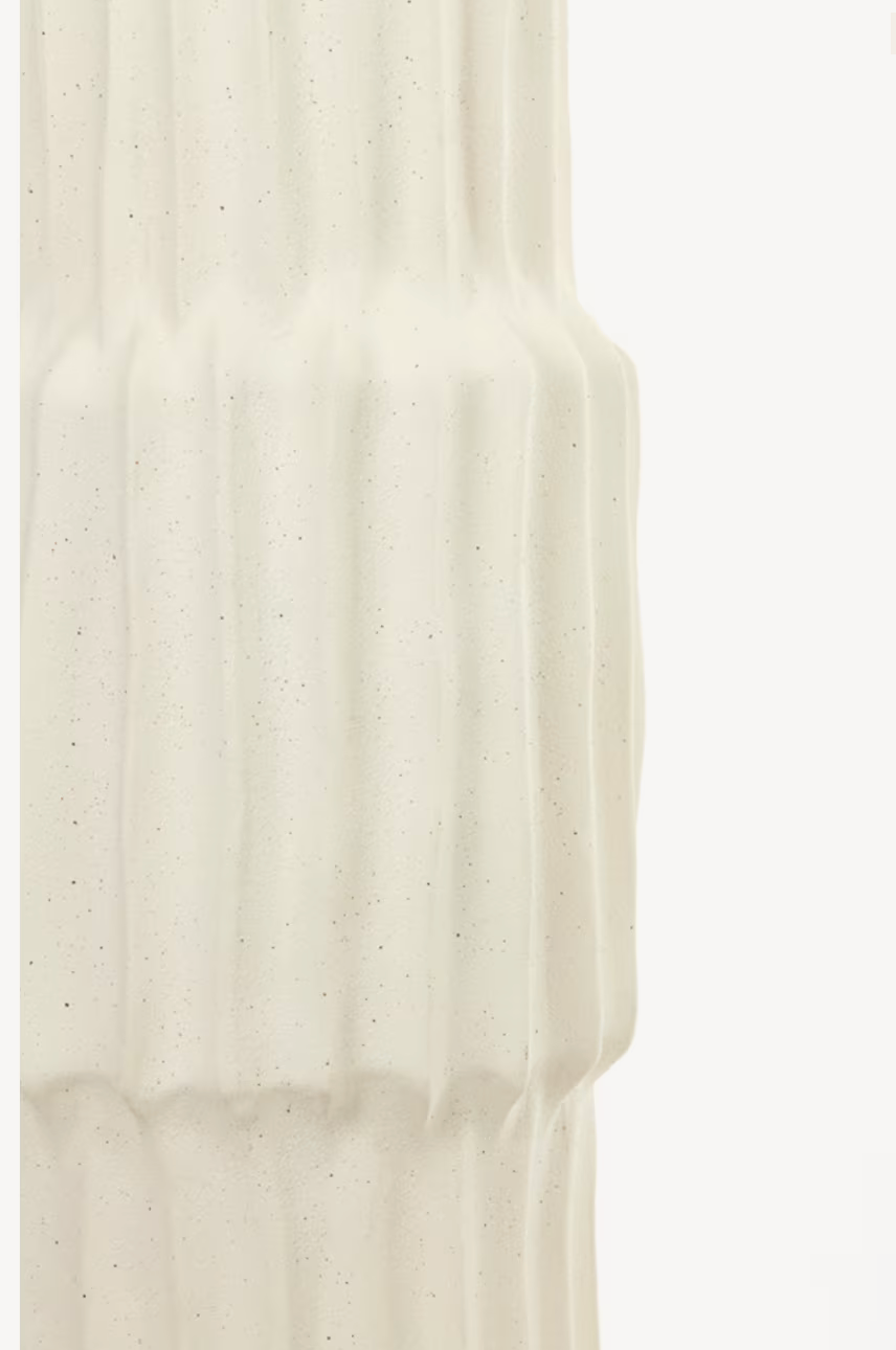 Vaas Longa - keramiek crème - 20,5x72,5 cm