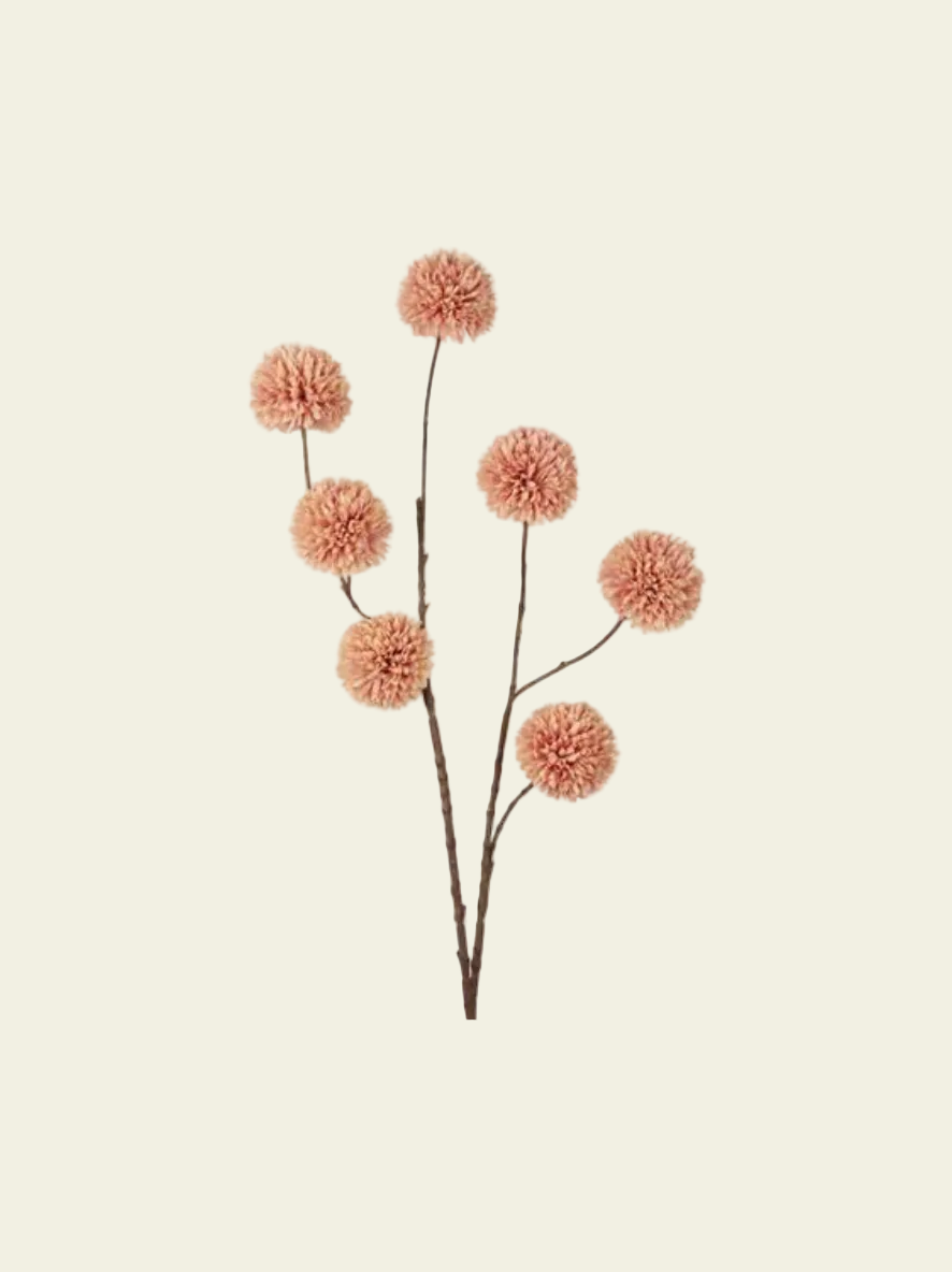 Kunsttak PomPom L - Oud roze