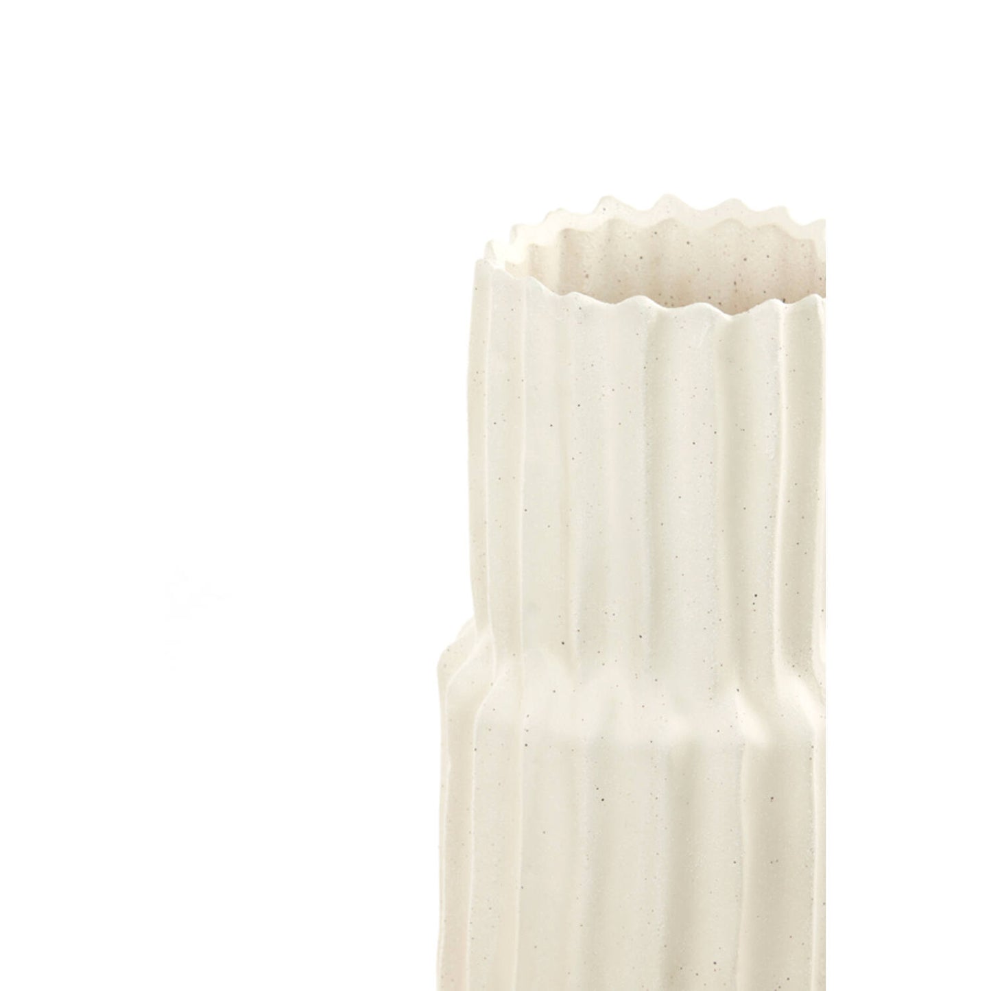 Vaas deco Ø17x58 cm LONGA keramiek crème