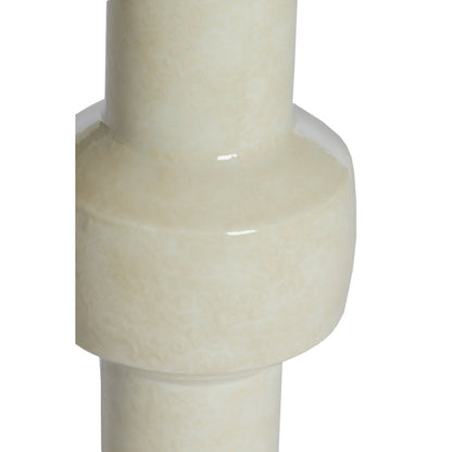 Vaas deco Ø16x33 cm SENUMA glanzend crème