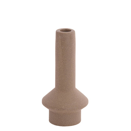 Kandelaar Ø10x20,5 cm BURANO keramiek mat bruin