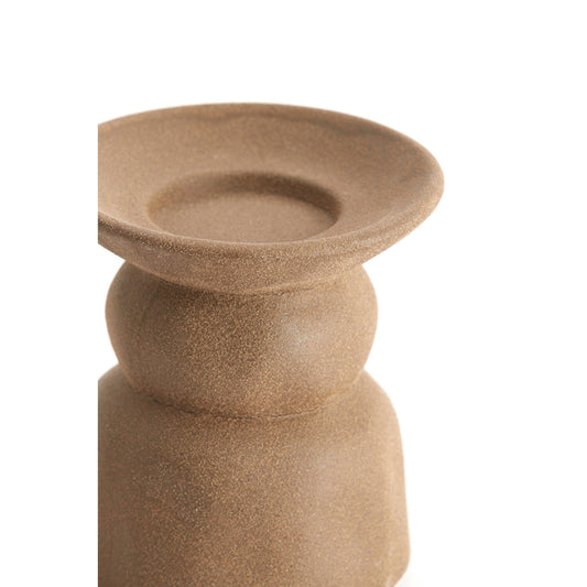 Kandelaar Atrani - Ø11,5x12,5 - mat bruin