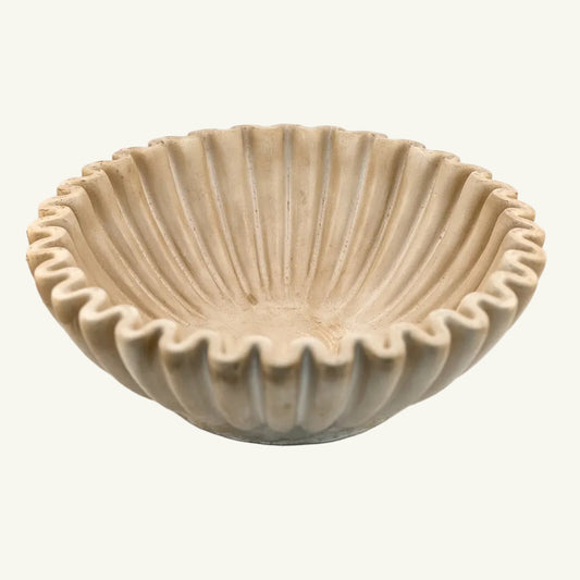 Schaal ribbel beige