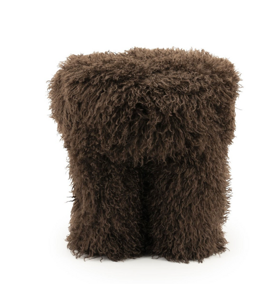 Poef Doodly - donker bruin