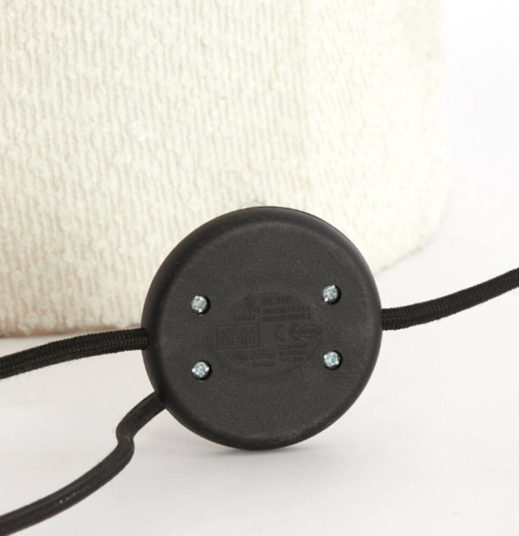 Vloerlamp Mikkel - bouclé crème