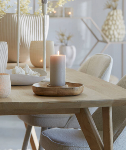 Kaarsenhouder - Lagao - hout naturel