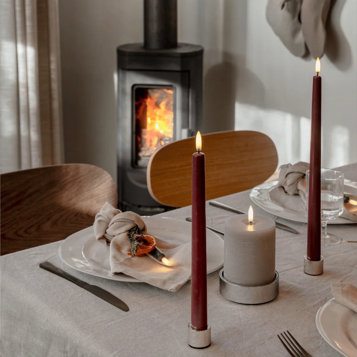 UYUNI dinerkaars - bruin - set van 2