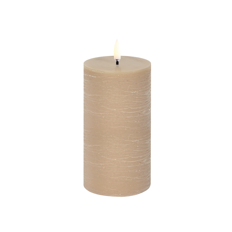 UYUNI cilinderkaars - beige - medium