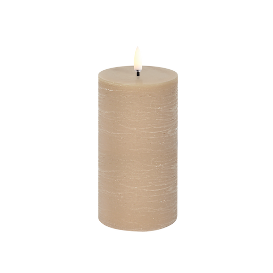 UYUNI cilinderkaars - beige - medium